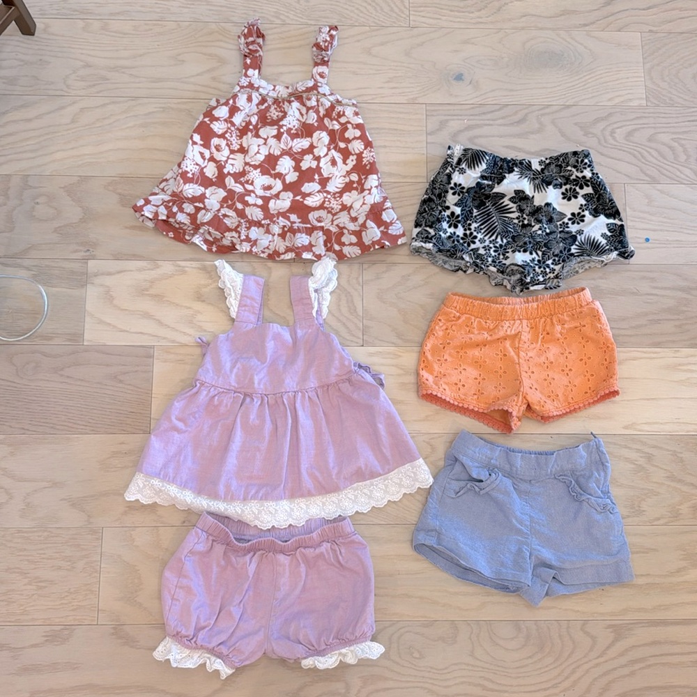 Lot of 5 Janie and Jack 2T toddler girls outfits